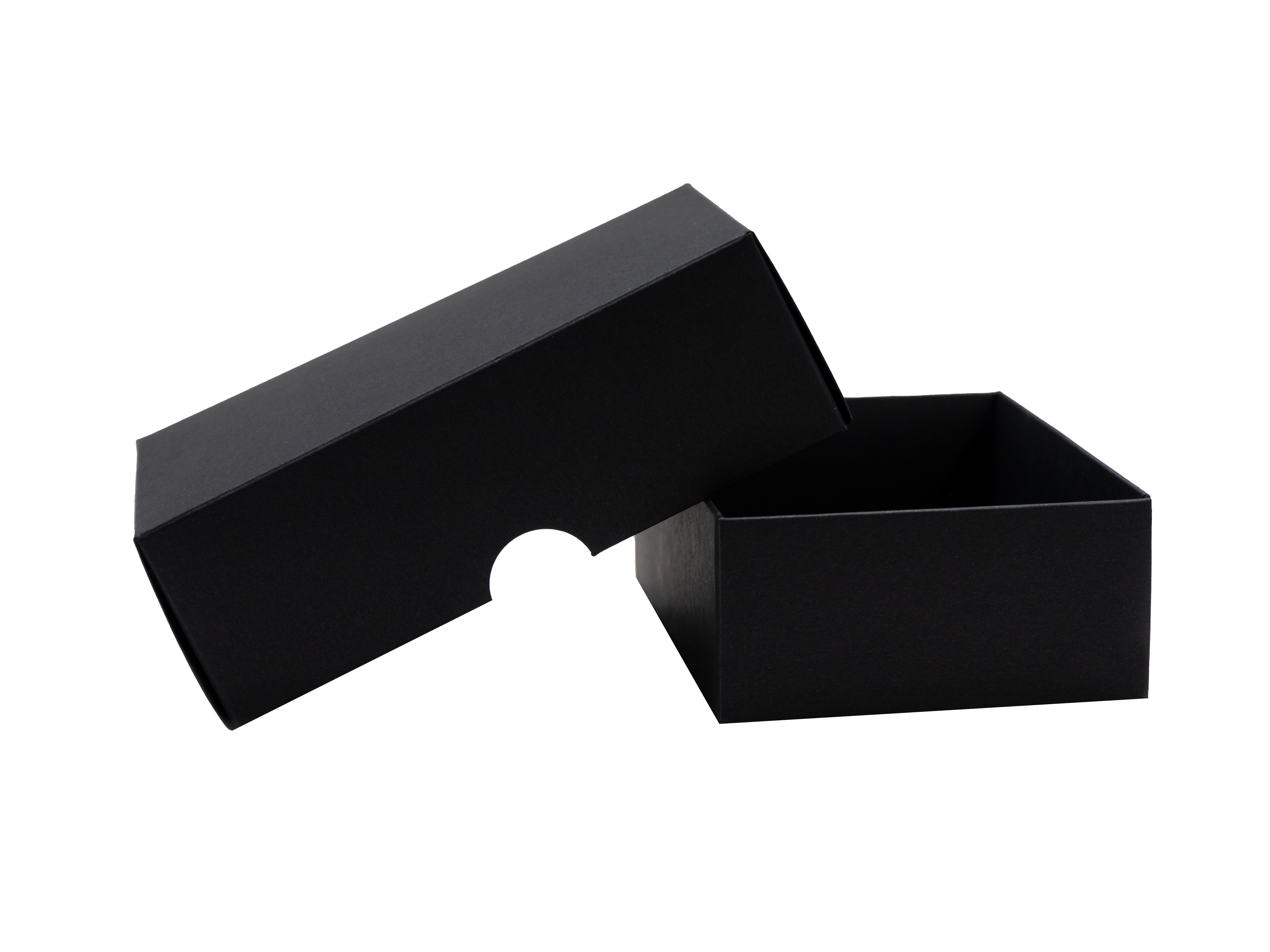 Коробка крышка+дно 120х80х40 мм из чёрного дизайнерского картона