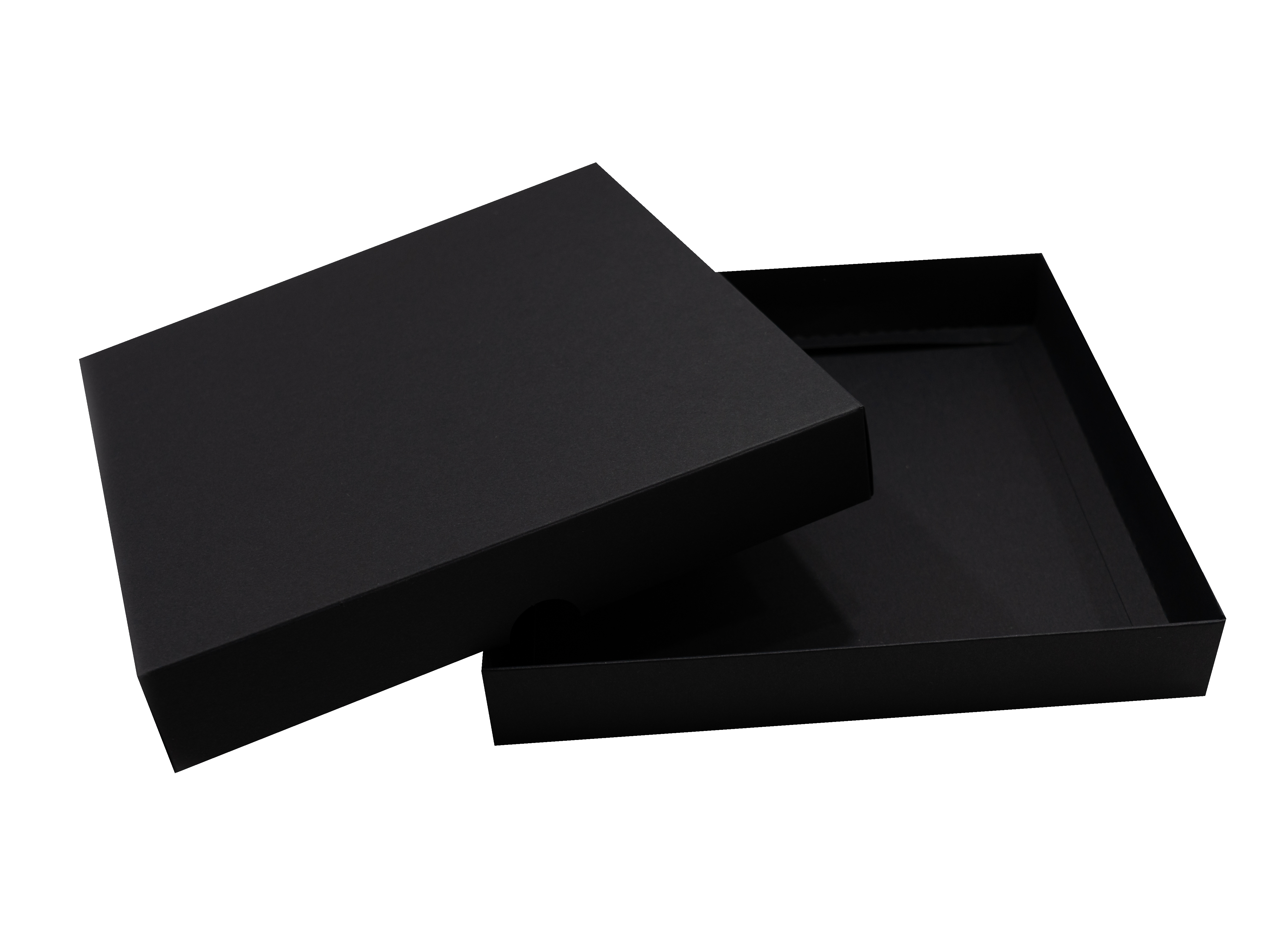 Коробка крышка+дно 190х190х30 мм из чёрного дизайнерского картона